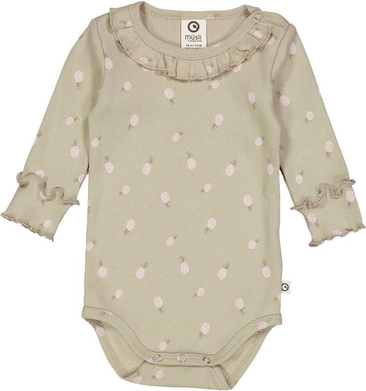 Müsli by GREEN COTTON - Rompertje - Groen - Kaki - Lichtgroen - Gemengde Kleuren