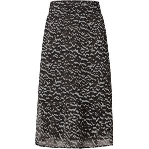 Street One Dames Gedessineerde chiffon rok in Bruin, in size: 32