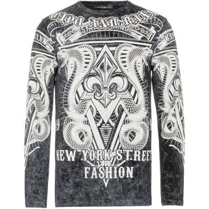 CIPO & BAXX Sweatshirt  antraciet / zwart / wit