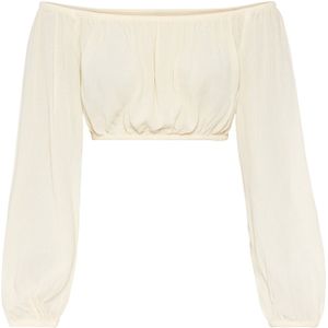 LSCN by LASCANA - Blouseshirt - Crème - Lange Mouw - Normale Pasvorm