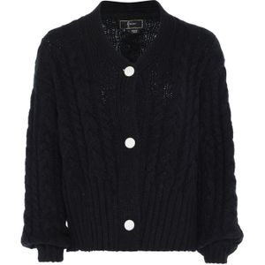 faina Gebreid vest  zwart