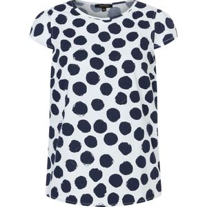 MORE & MORE Blouse  marine / wit