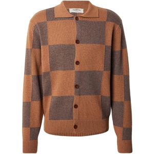 POMPEII Gebreid vest  chocoladebruin / cognac