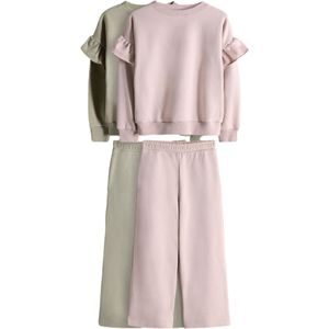 The Set Joggingpak  lichtbruin / rosa