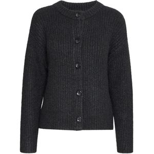 b.young Gebreid vest ' BY MILLER '  zwart