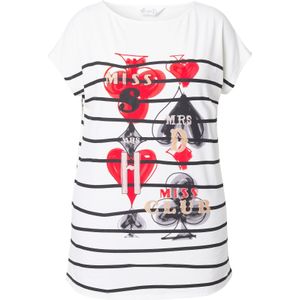 MIAMODA Shirt  rood / zwart / offwhite