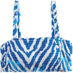 Next Bikinitop  azuur / royal blue/koningsblauw / offwhite
