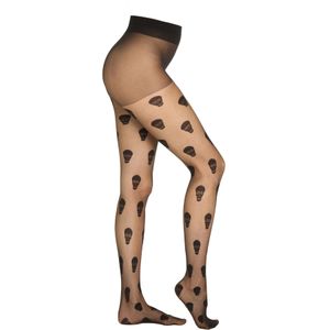 camano Fijne panty 'Halloween'  grijs