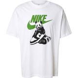 Nike - Sportswear Shirt - Lichtgroen - Ronde Hals - Kwartmouw