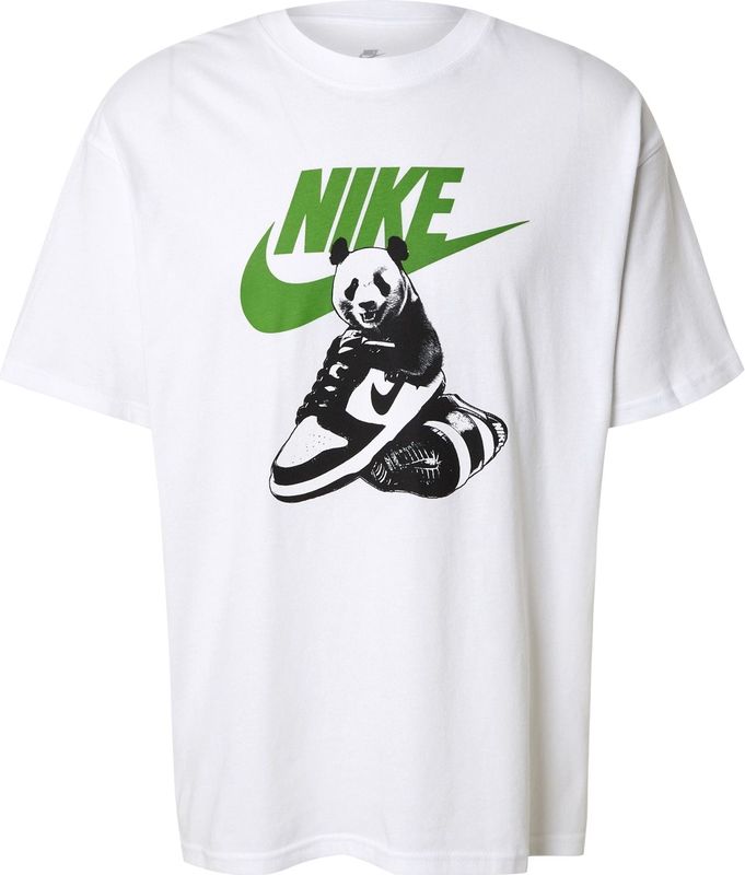 Nike - Sportswear Shirt - Lichtgroen - Ronde Hals - Kwartmouw