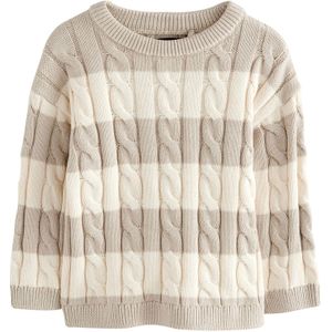 Next Trui  donkerbeige / natuurwit