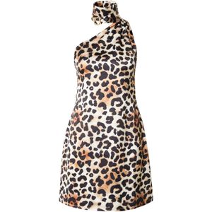 Hoermanseder Jurk  crème / lichtbruin / zwart