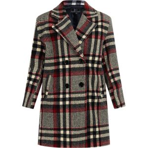 faina Wintermantel  rood / zwart / wit