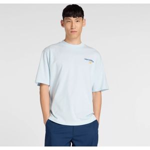 new balance Shirt  blauw / lichtblauw / geel / zwart
