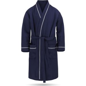 normani Badjas kort 'Bali'  marine / wit