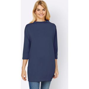 Longshirt - Donkerblauw - 50% Modaal, 44% Polyester, 6% Elastaan