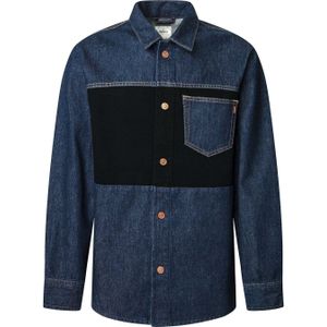 Pepe Jeans - PM308814 Baz - Overhemd - Marineblauw - Lange Mouwen - Casual