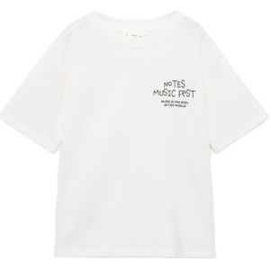 MANGO KIDS Shirt 'NOTES'  zwart / offwhite