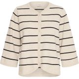 Fransa Gebreid vest 'FRBitte Car 2'  zwart / wolwit