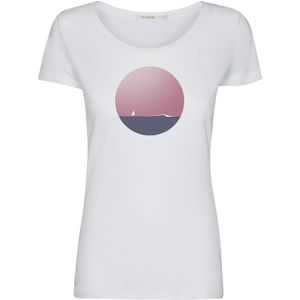 GREENBOMB Shirt 'Nature Lonely Sea'  antraciet / mauve / wit
