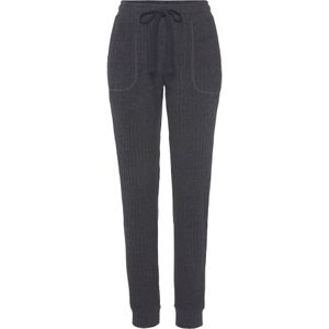 Harembroek - Antraciet Mêlee - Loungewear - Met Bindstrik en Opgestikte Zakken