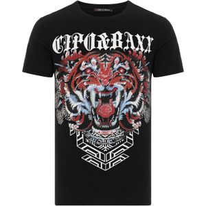 CIPO & BAXX Shirt  blauw / rood / zwart / wit