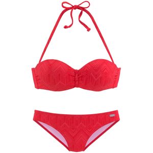 Look - Bandeau Bikini - Rood - Gewatteerd - Met Beugel