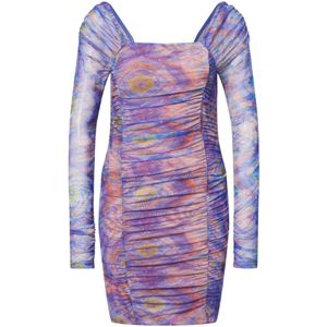 Noisy may Jurk 'JUDITH'  violetblauw / donkerlila / rosa