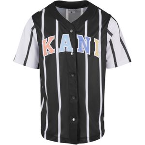 Karl Kani Overhemd 'KM241-040-2'  lichtblauw / pasteloranje / zwart / wit