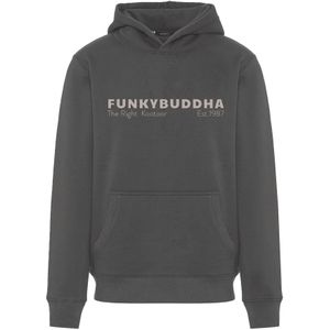 Funky Buddha Sweatshirt  ivoor / donkergrijs