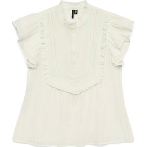 Vmhella - Top - Blouse - Hoge Hals - Korte Mouwen - Regular Fit