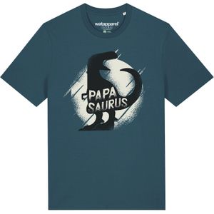 Watapparel Shirt ' Papasaurus '  beige / petrol / zwart