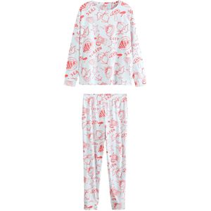 Next Pyjama  pastelblauw / koraal