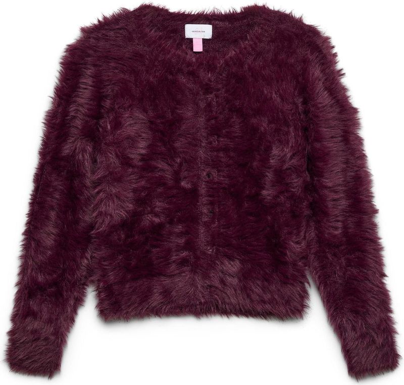 Vero Moda Girl Gebreid vest 'VMFLUFFY'  purper