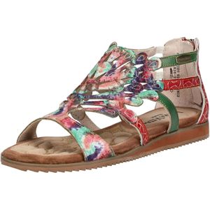 Laura Vita Sandaal  donkergrijs / groen / lila / rood