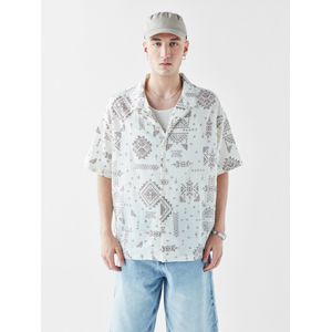 VAMOS CLO Overhemd  grijs / offwhite