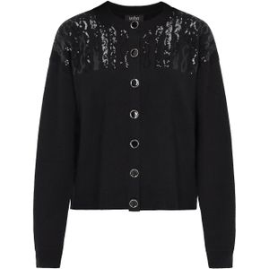 usha BLACK LABEL Gebreid vest  zwart