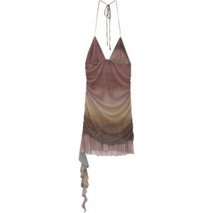 Pull&Bear Jurk  lichtbruin / olijfgroen / mauve