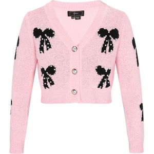faina Gebreid vest  rosa / zwart