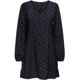Onlnova - Korte Jurk - V-Hals - Lange Mouwen - Regular Fit