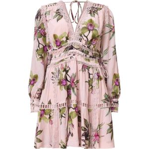 AllSaints Jurk 'XANTHE'  groen / olijfgroen / lila / oudroze