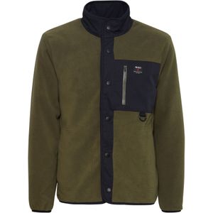 INDICODE JEANS Fleece jas 'Majsol'  marine / olijfgroen