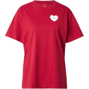 HUGO Shirt  rood / wit