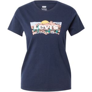 Casual - T-shirt - Marineblauw - Katoen - Korte Mouwen