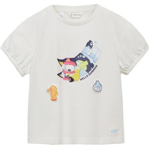 MANGO KIDS Shirt 'BLUSEA'  marine / lichtblauw / pink / offwhite