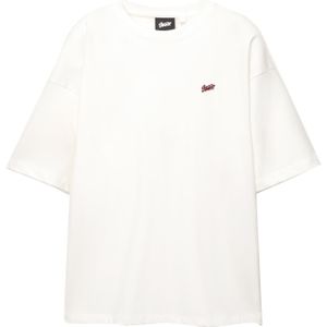 Pull&Bear Shirt  bordeaux / wit