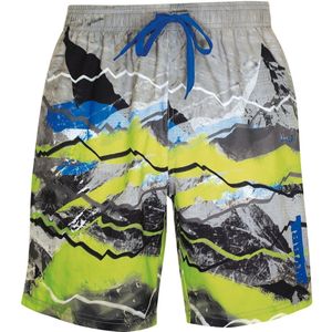 wavebreaker Zwemshorts  donkerblauw / limoen / grijs / zwart