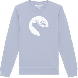 Watapparel Sweatshirt ' Röhrender Hirsch '  lichtblauw / wit
