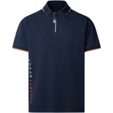 Hackett London - Poloshirt - Navy - Kwartmouw - Normale Pasvorm