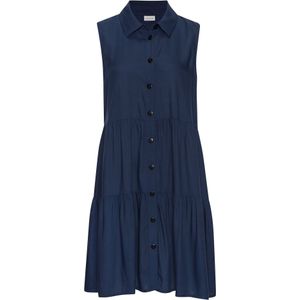 Blousejurk - Navy - Geweven Viscose - Knoopsluiting